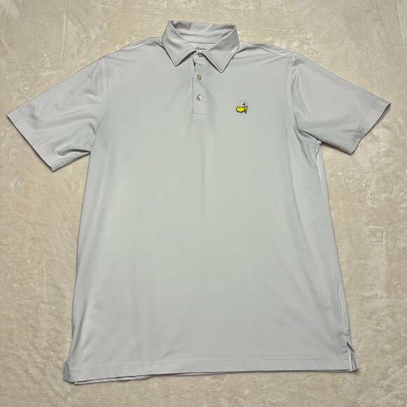 Masters Tech Mens Short Sleeve Polo Shirt Size Medium White Golf Performance - Picture 1 of 11